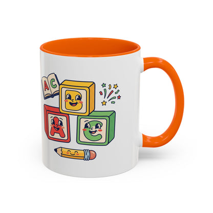 Alphabet Blocks Coffee Mug — Cute Retro ABC Kids Teacher Gift (11/15oz)