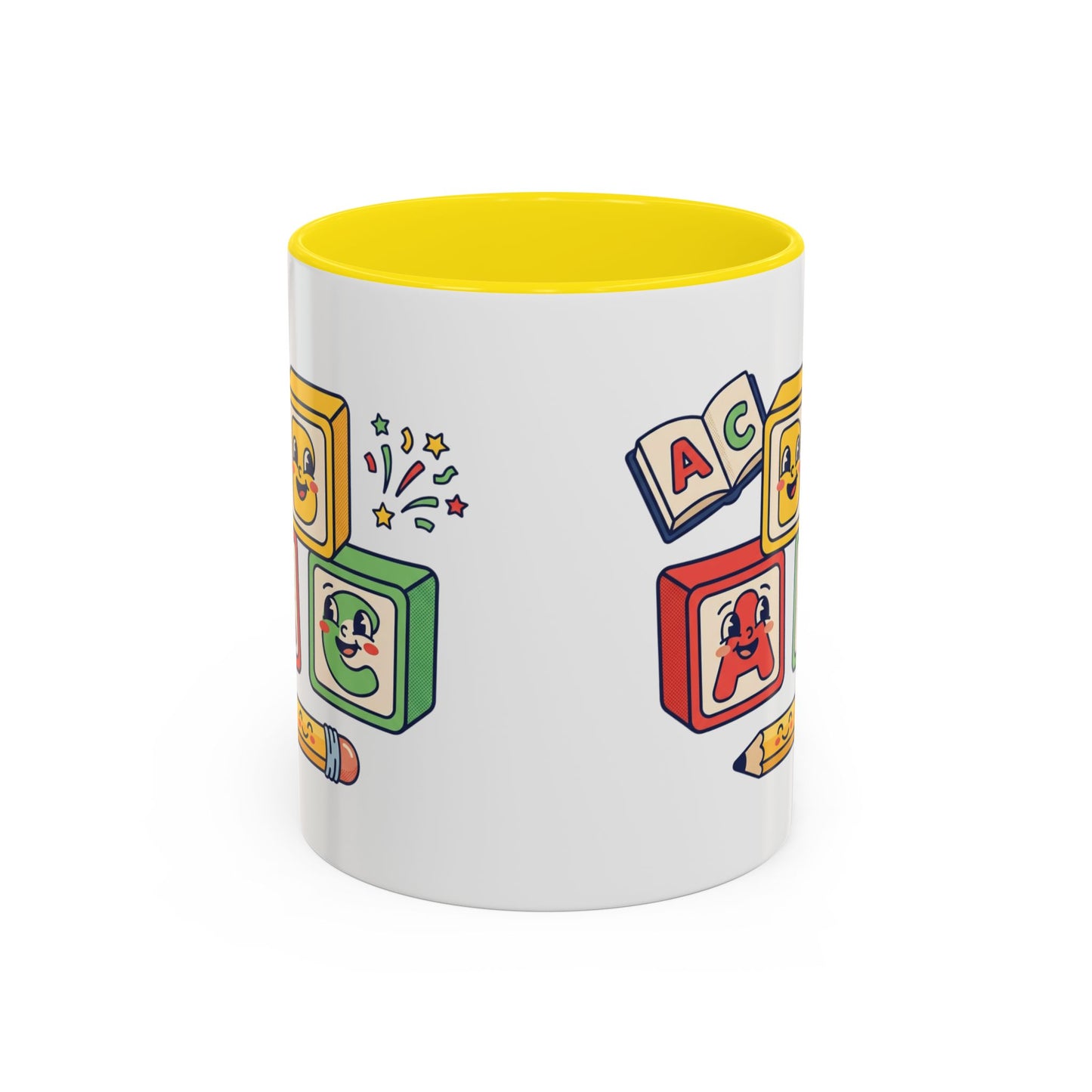 Alphabet Blocks Coffee Mug — Cute Retro ABC Kids Teacher Gift (11/15oz)