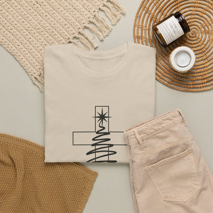 Merry Christmas Cross Tree T-Shirt | Christian Christmas Tee