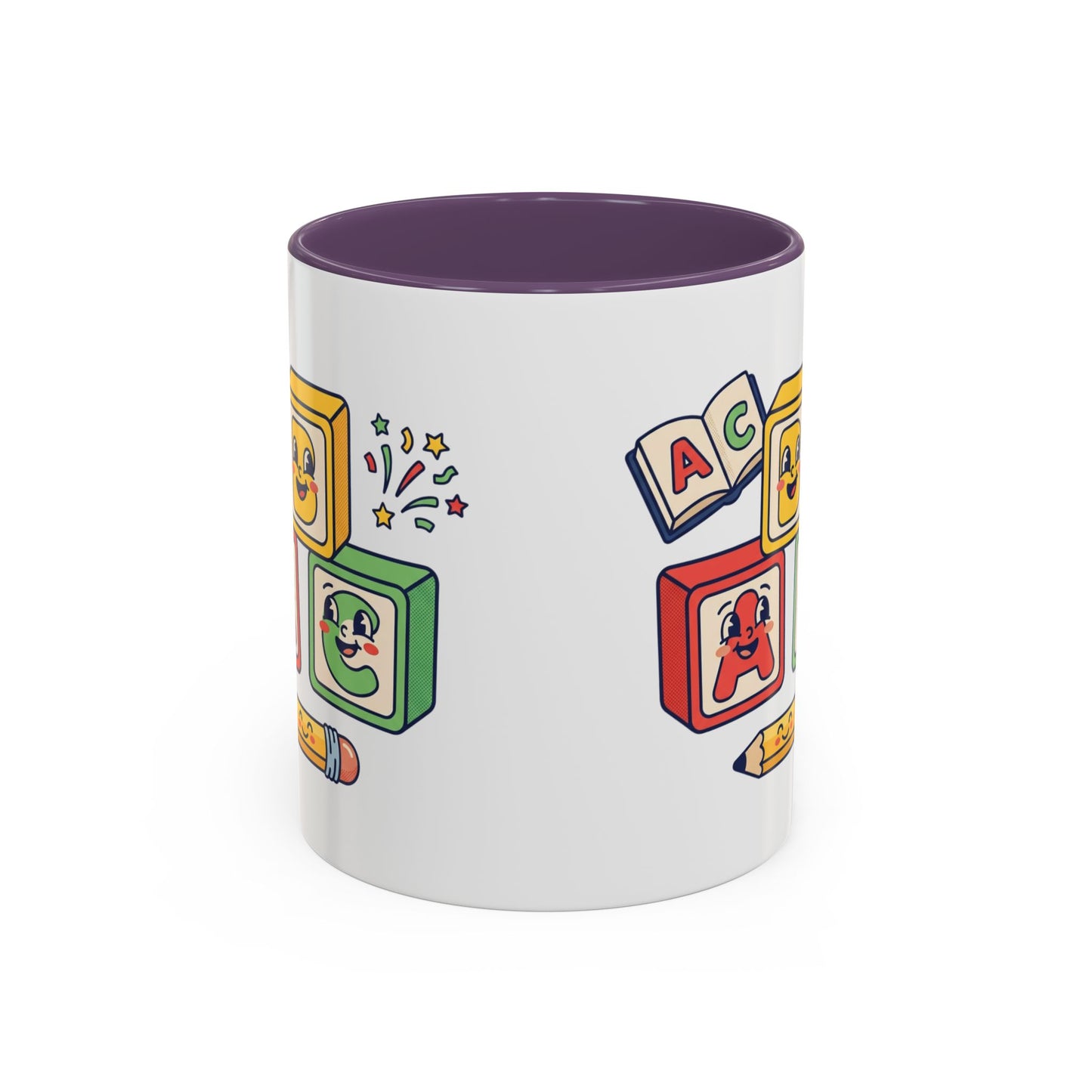 Alphabet Blocks Coffee Mug — Cute Retro ABC Kids Teacher Gift (11/15oz)
