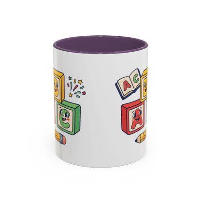 Alphabet Blocks Coffee Mug — Cute Retro ABC Kids Teacher Gift (11/15oz)