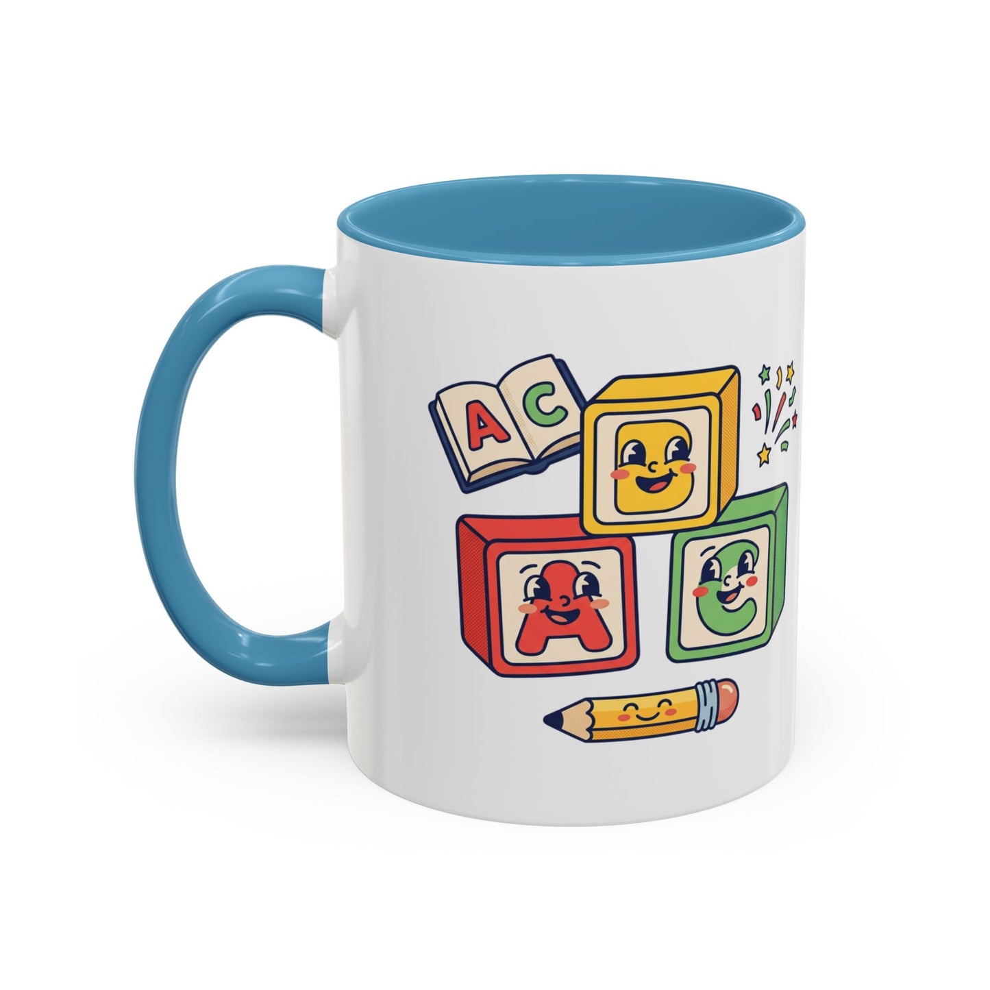 Alphabet Blocks Coffee Mug — Cute Retro ABC Kids Teacher Gift (11/15oz)