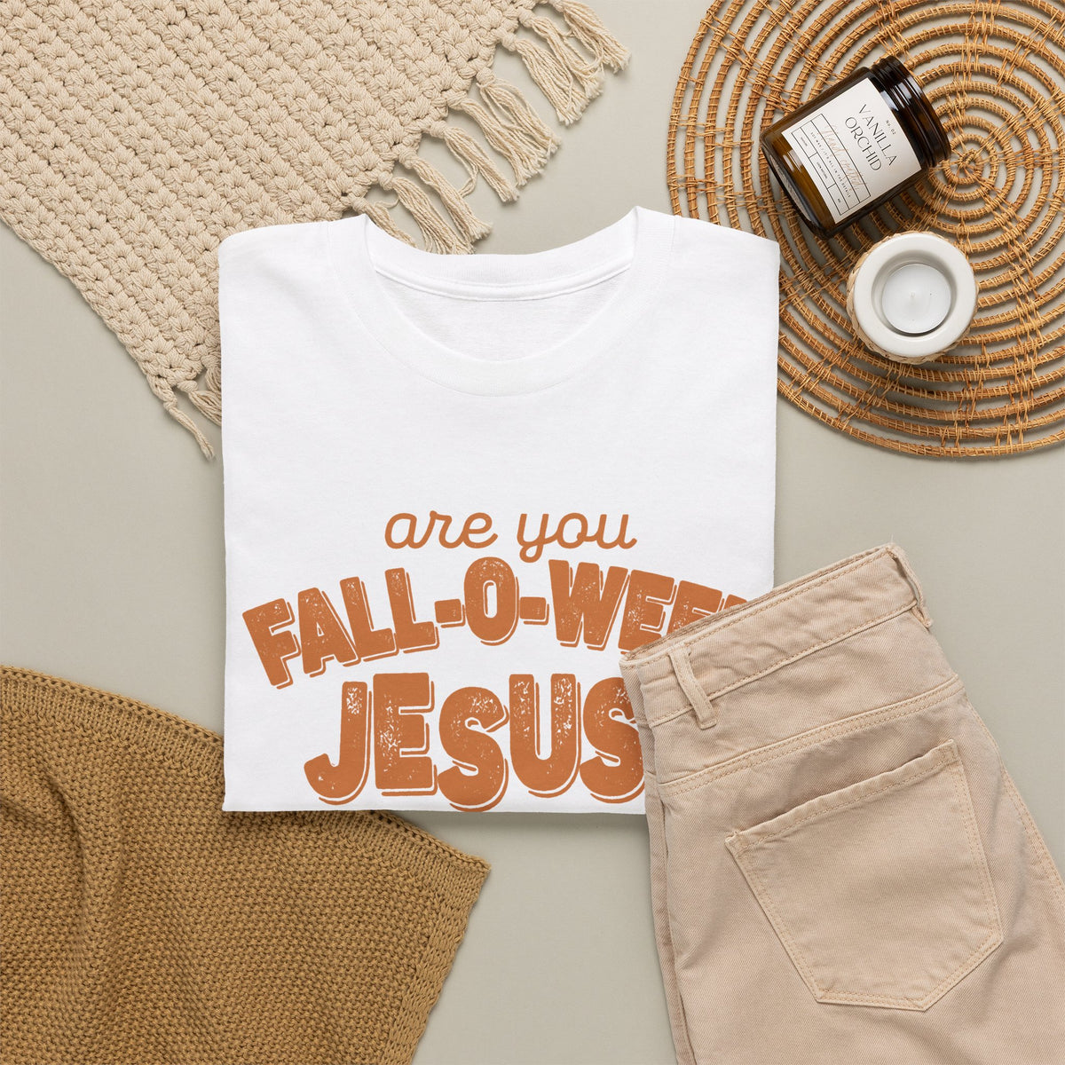 Are You Fall-O-Ween Jesus? T-Shirt | Pumpkin Script, Matthew 4:19, Autumn Faith Tee