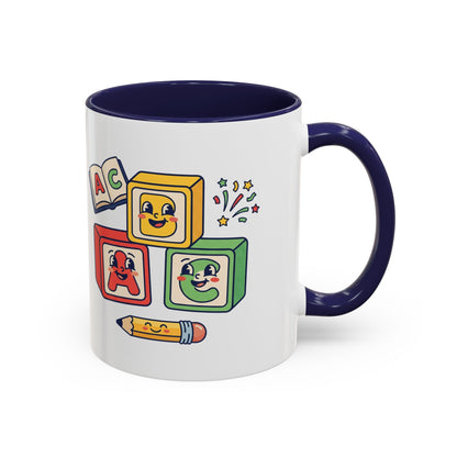 Alphabet Blocks Coffee Mug — Cute Retro ABC Kids Teacher Gift (11/15oz)