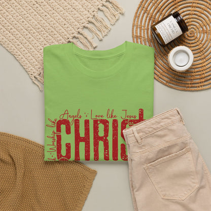 Vintage Red CHRISTMAS Script T-Shirt | Holiday Typography Tee