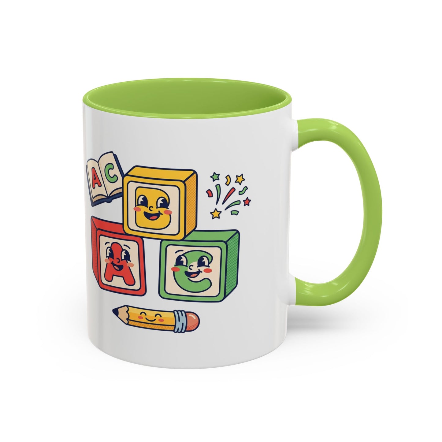 Alphabet Blocks Coffee Mug — Cute Retro ABC Kids Teacher Gift (11/15oz)