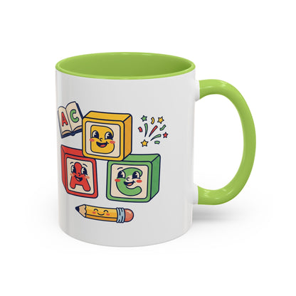 Alphabet Blocks Coffee Mug — Cute Retro ABC Kids Teacher Gift (11/15oz)