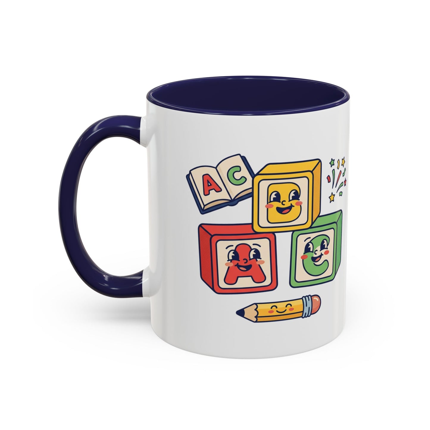 Alphabet Blocks Coffee Mug — Cute Retro ABC Kids Teacher Gift (11/15oz)