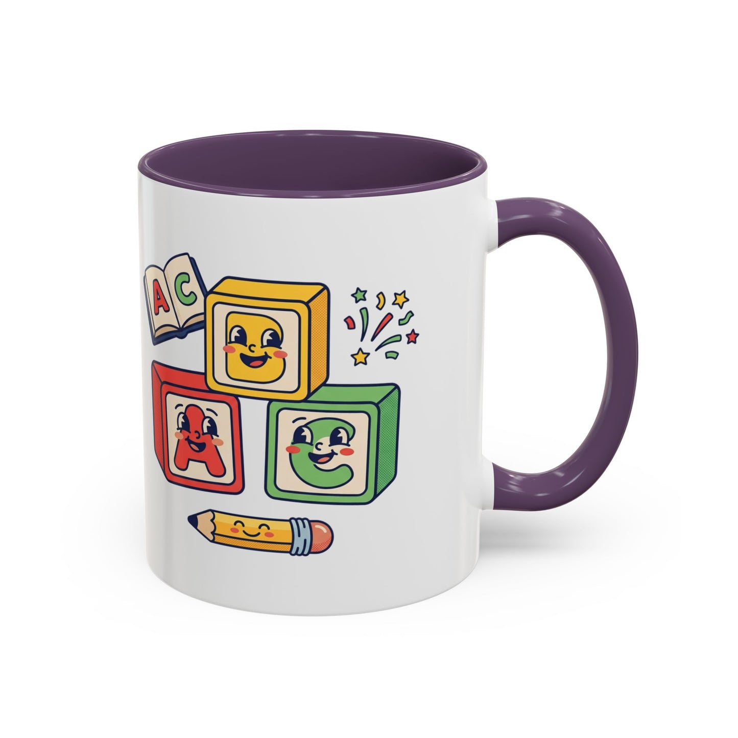 Alphabet Blocks Coffee Mug — Cute Retro ABC Kids Teacher Gift (11/15oz)