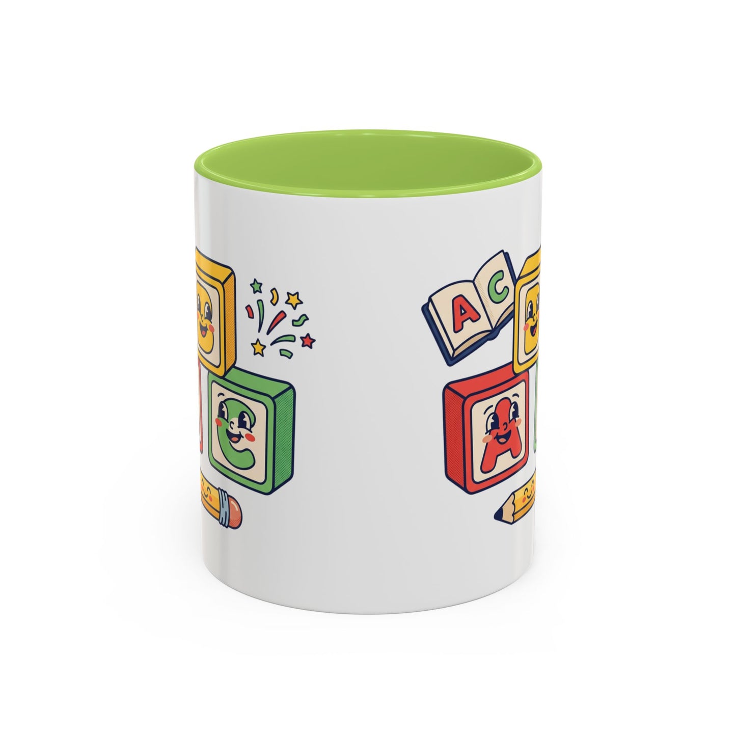 Alphabet Blocks Coffee Mug — Cute Retro ABC Kids Teacher Gift (11/15oz)