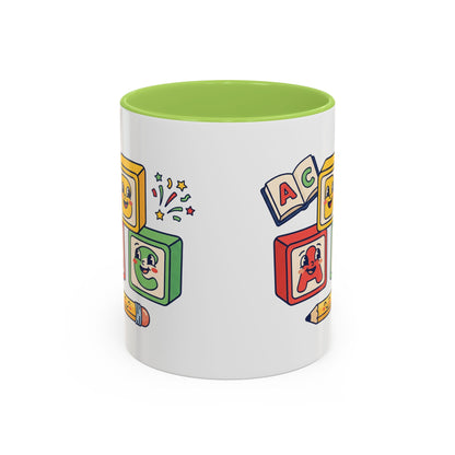 Alphabet Blocks Coffee Mug — Cute Retro ABC Kids Teacher Gift (11/15oz)