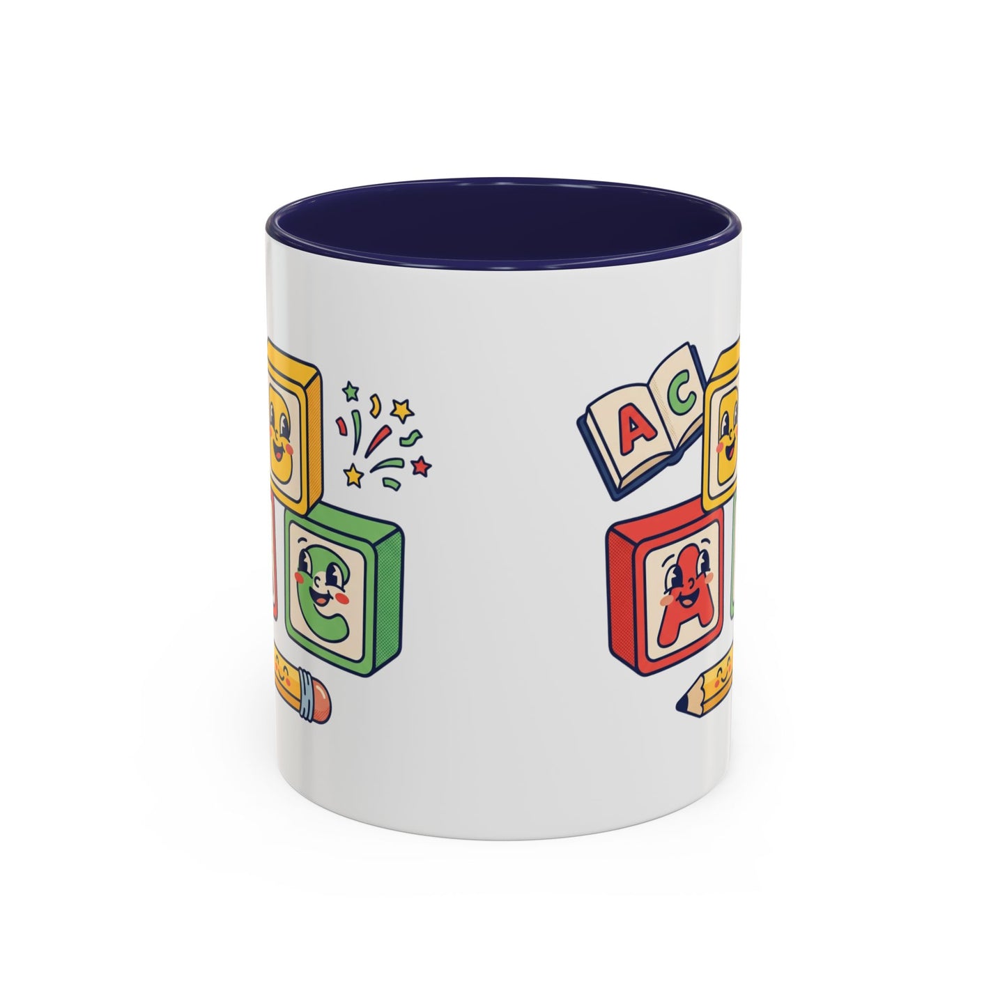 Alphabet Blocks Coffee Mug — Cute Retro ABC Kids Teacher Gift (11/15oz)