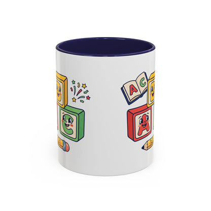 Alphabet Blocks Coffee Mug — Cute Retro ABC Kids Teacher Gift (11/15oz)