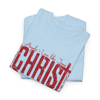 Vintage Red CHRISTMAS Script T-Shirt | Holiday Typography Tee