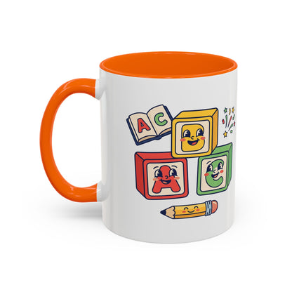 Alphabet Blocks Coffee Mug — Cute Retro ABC Kids Teacher Gift (11/15oz)