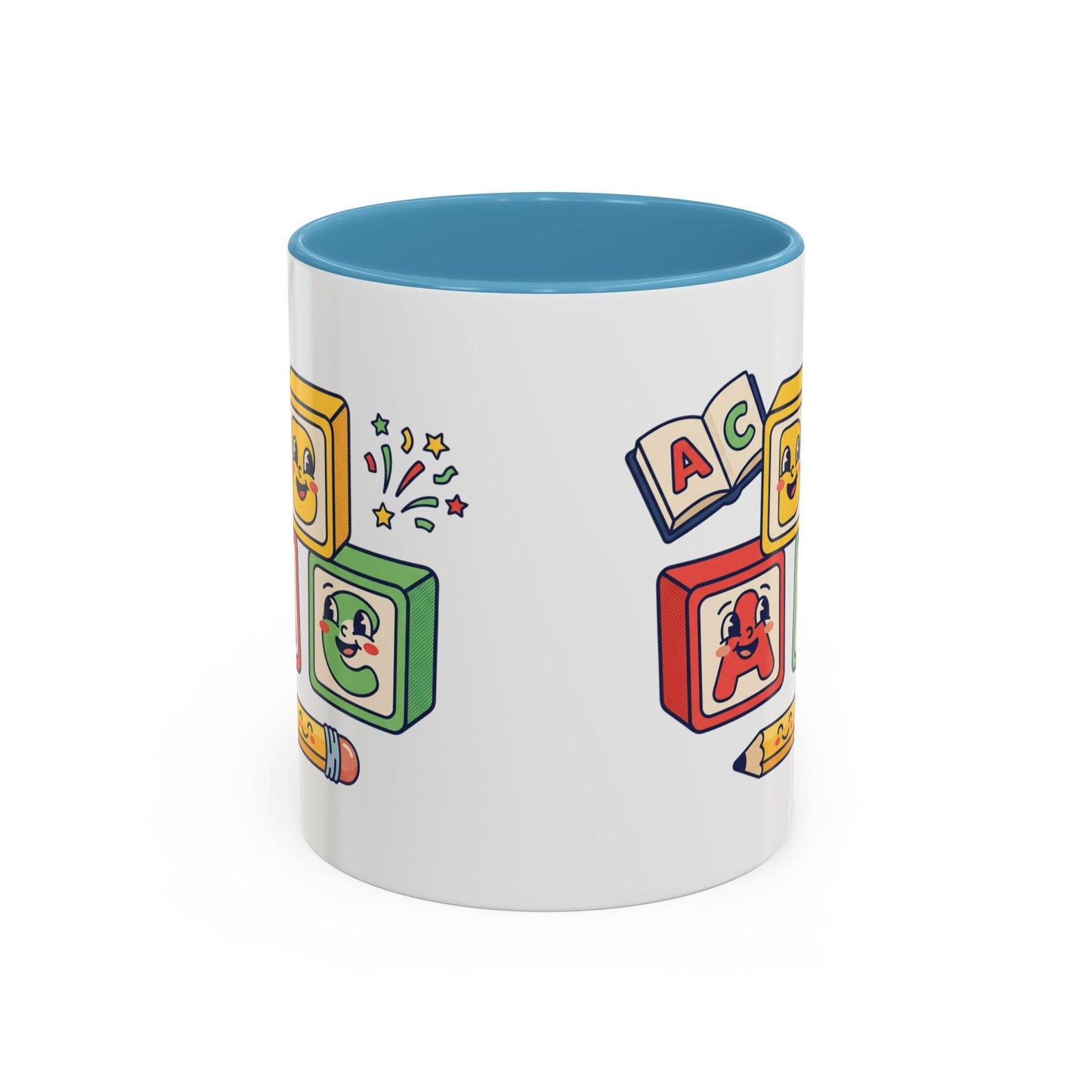 Alphabet Blocks Coffee Mug — Cute Retro ABC Kids Teacher Gift (11/15oz)