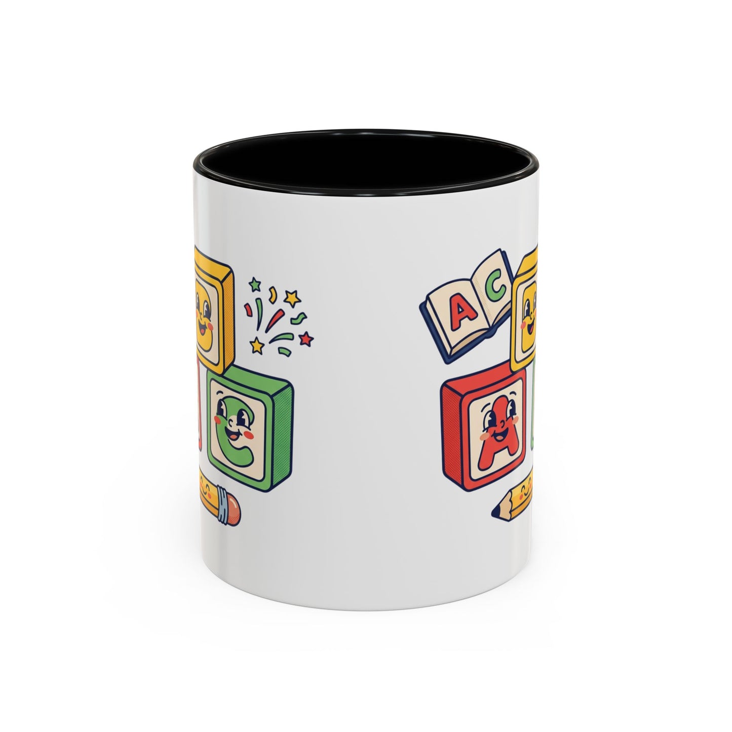 Alphabet Blocks Coffee Mug — Cute Retro ABC Kids Teacher Gift (11/15oz)