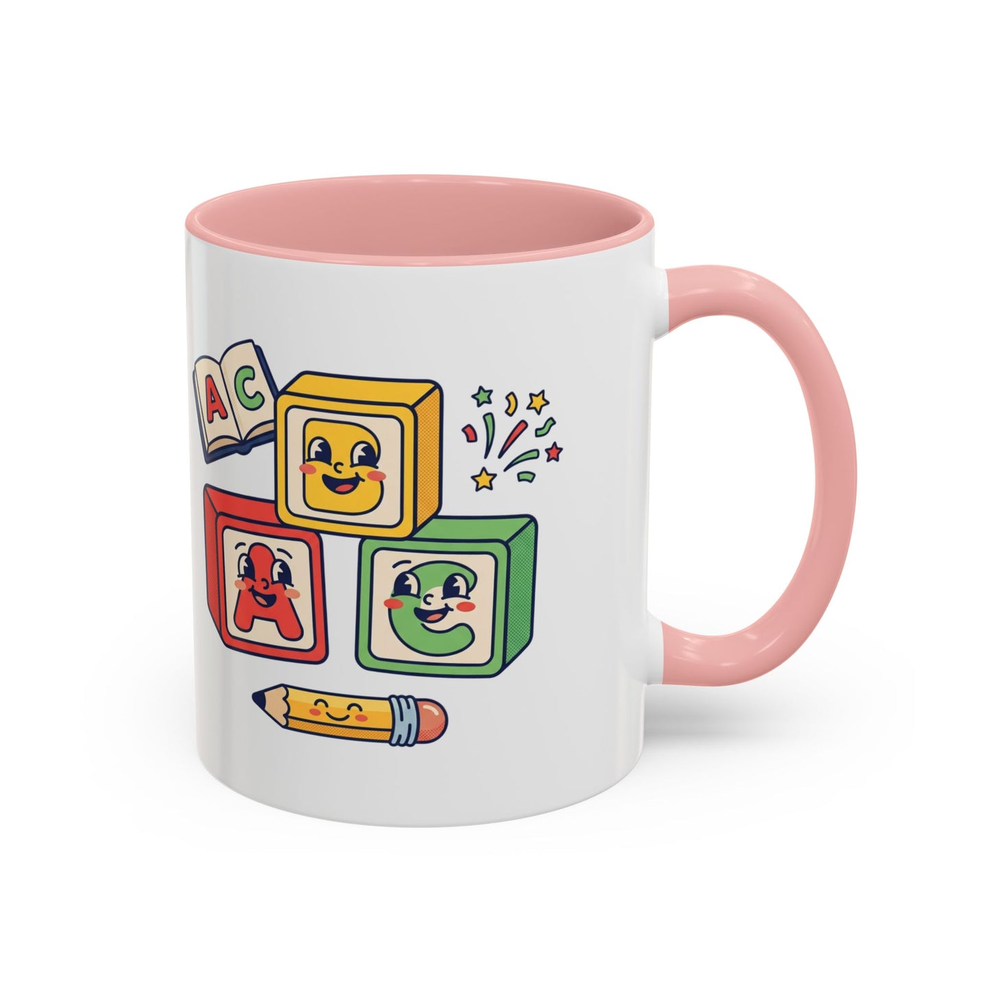 Alphabet Blocks Coffee Mug — Cute Retro ABC Kids Teacher Gift (11/15oz)