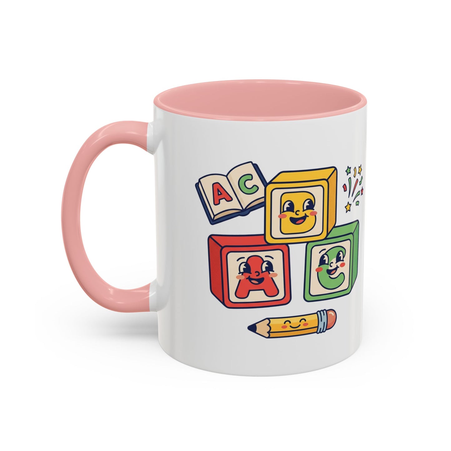 Alphabet Blocks Coffee Mug — Cute Retro ABC Kids Teacher Gift (11/15oz)