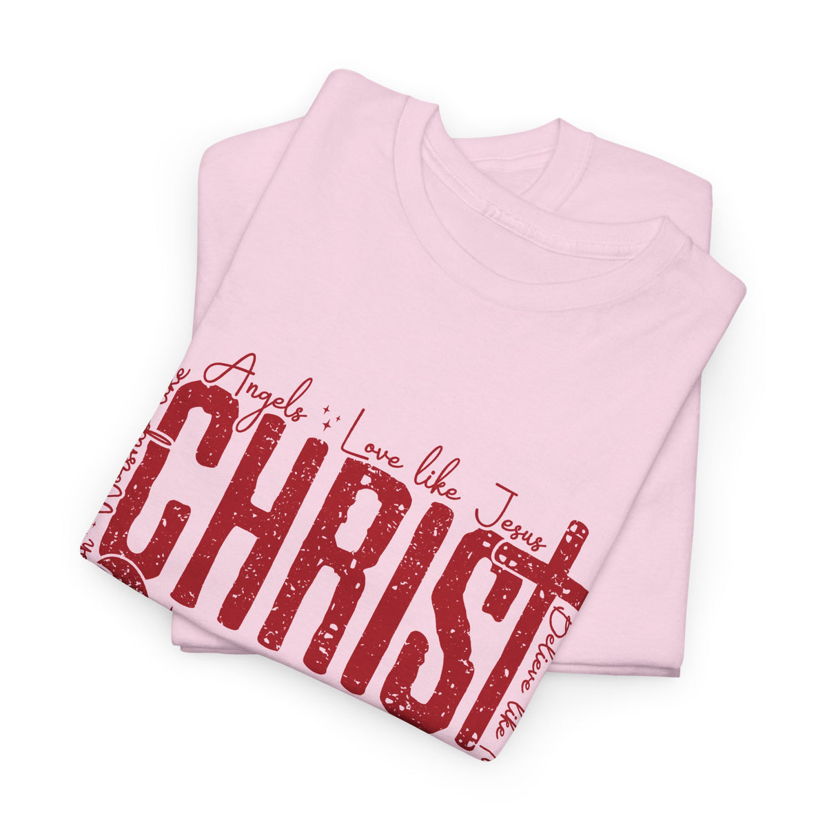 Vintage Red CHRISTMAS Script T-Shirt | Holiday Typography Tee