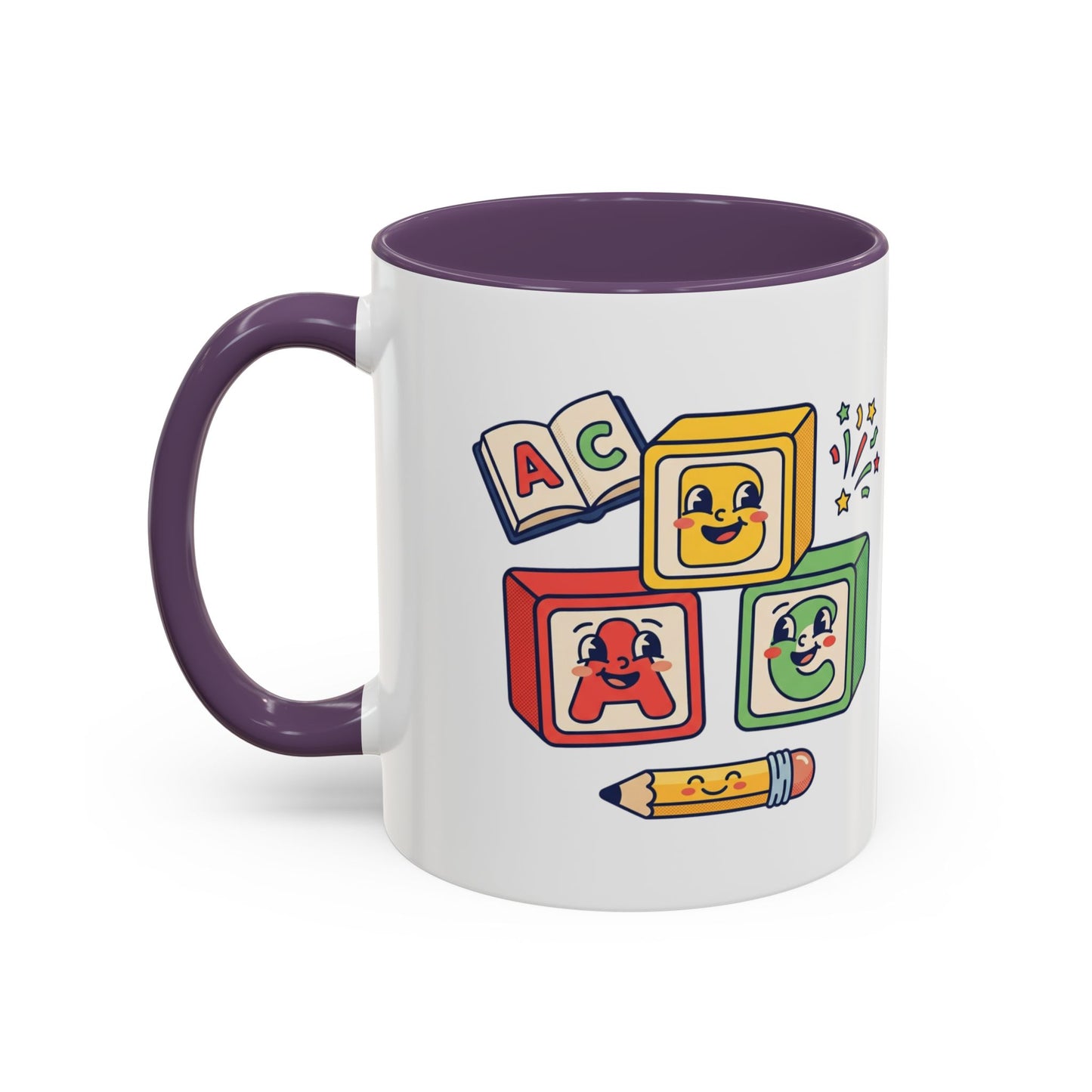 Alphabet Blocks Coffee Mug — Cute Retro ABC Kids Teacher Gift (11/15oz)