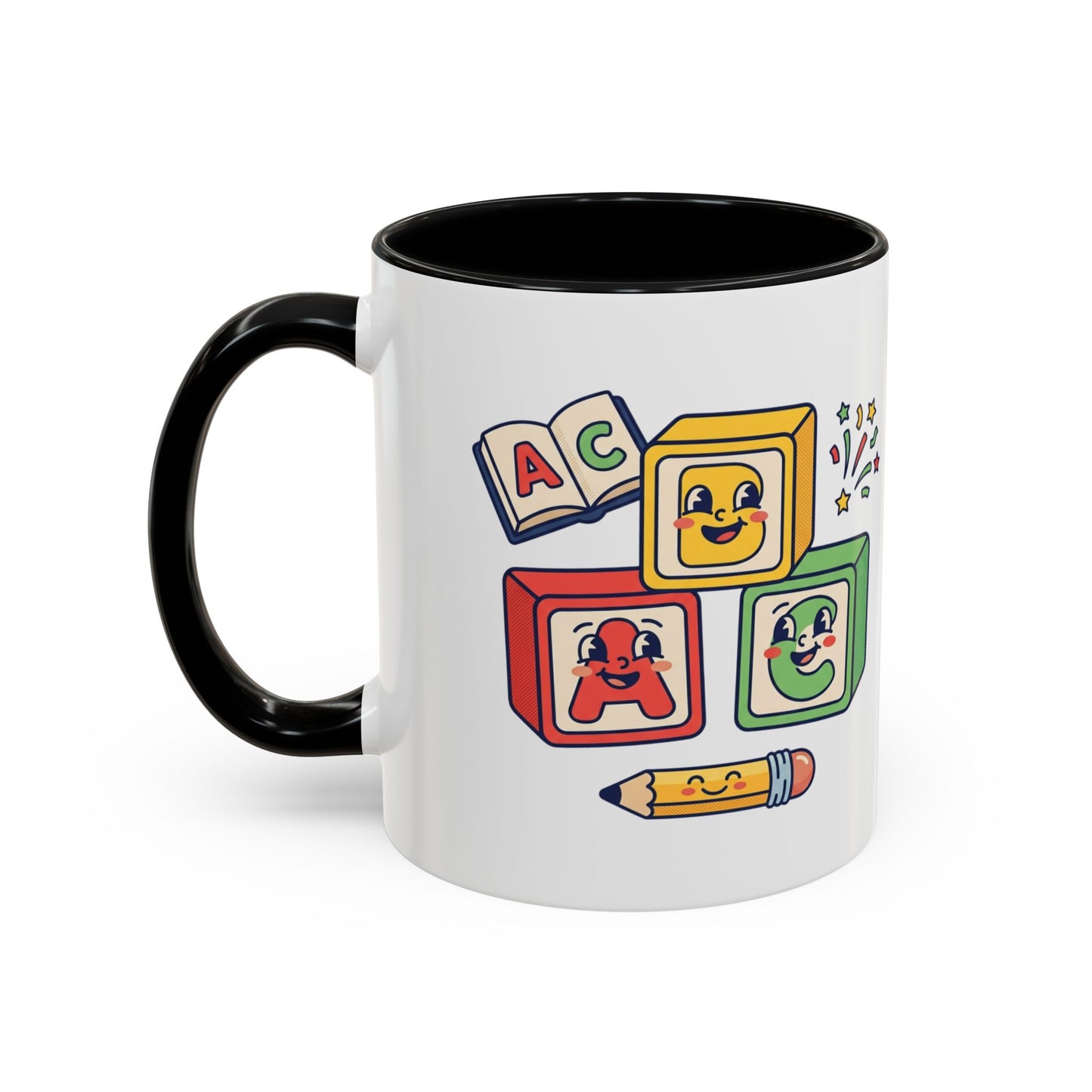 Alphabet Blocks Coffee Mug — Cute Retro ABC Kids Teacher Gift (11/15oz)