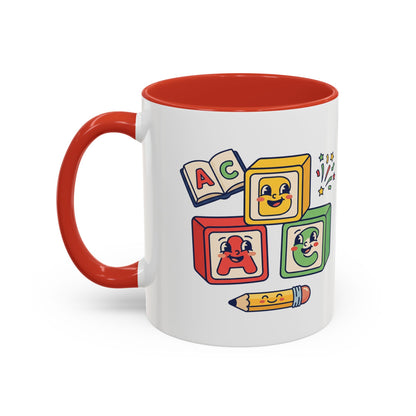 Alphabet Blocks Coffee Mug — Cute Retro ABC Kids Teacher Gift (11/15oz)