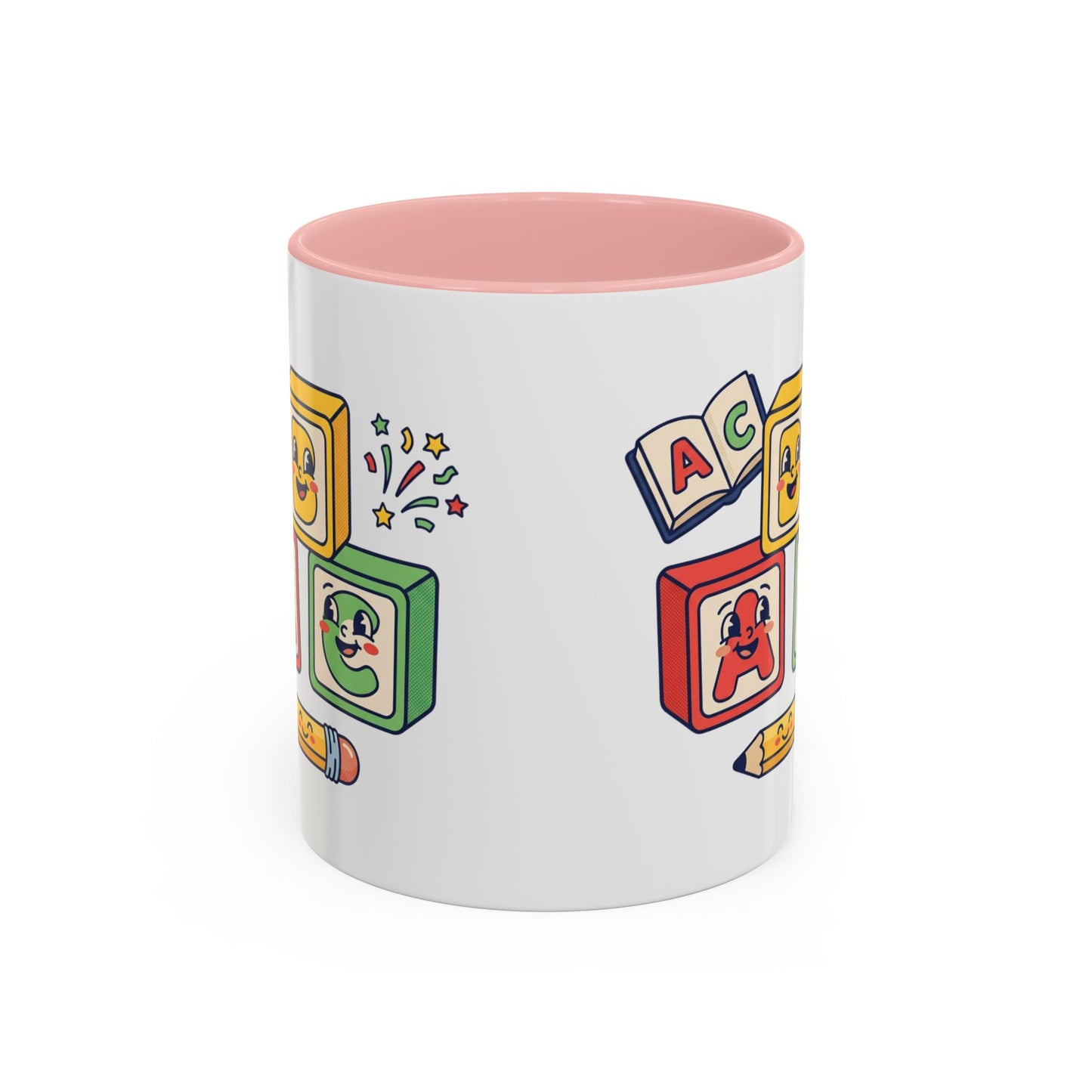 Alphabet Blocks Coffee Mug — Cute Retro ABC Kids Teacher Gift (11/15oz)