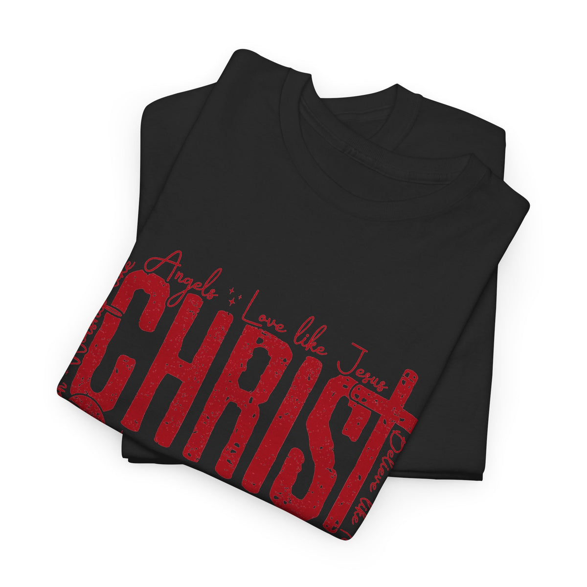 Vintage Red CHRISTMAS Script T-Shirt | Holiday Typography Tee