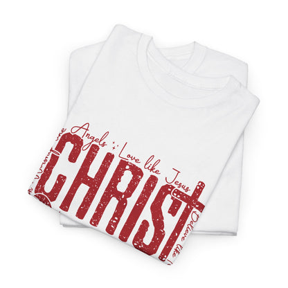 Vintage Red CHRISTMAS Script T-Shirt | Holiday Typography Tee