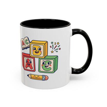 Alphabet Blocks Coffee Mug — Cute Retro ABC Kids Teacher Gift (11/15oz)