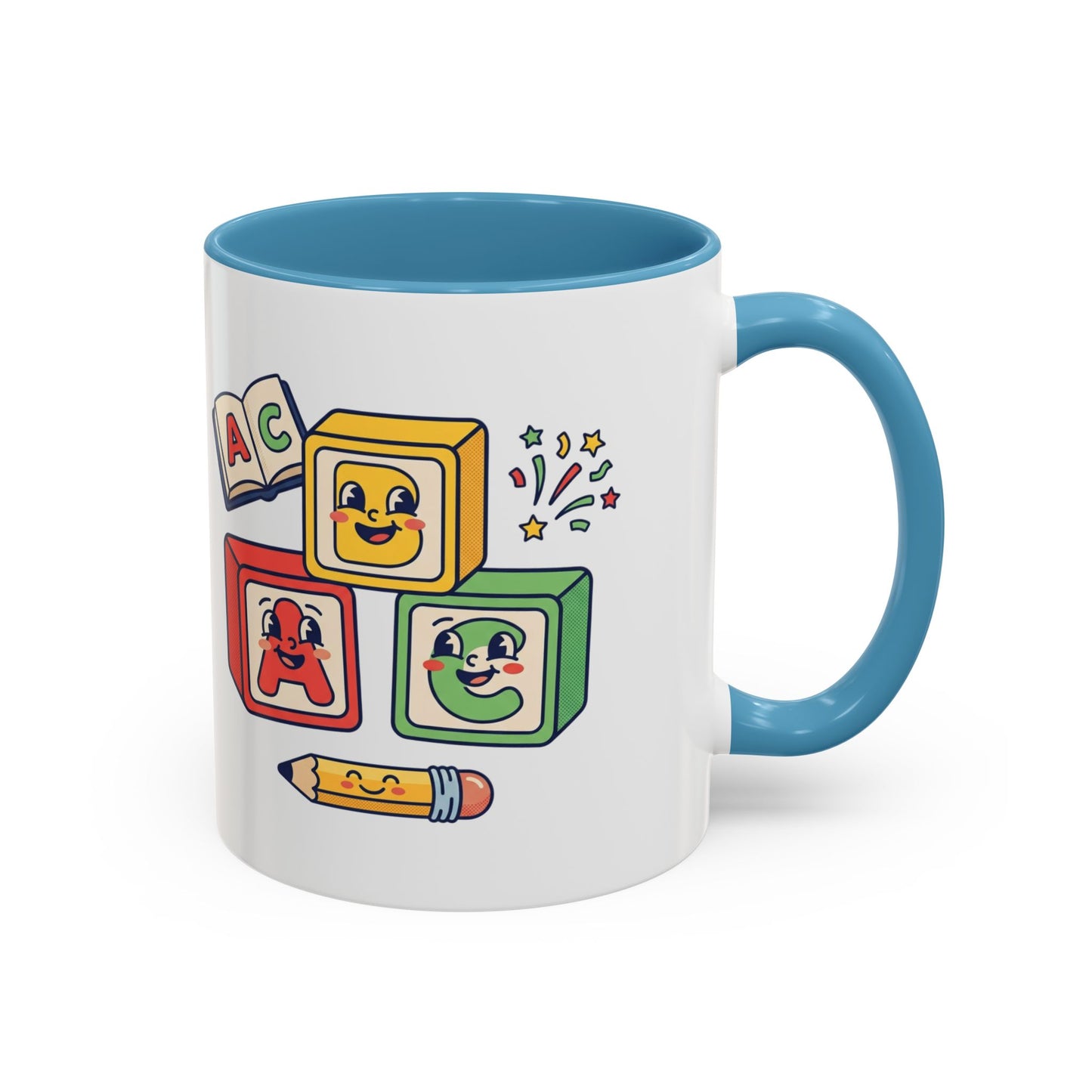Alphabet Blocks Coffee Mug — Cute Retro ABC Kids Teacher Gift (11/15oz)