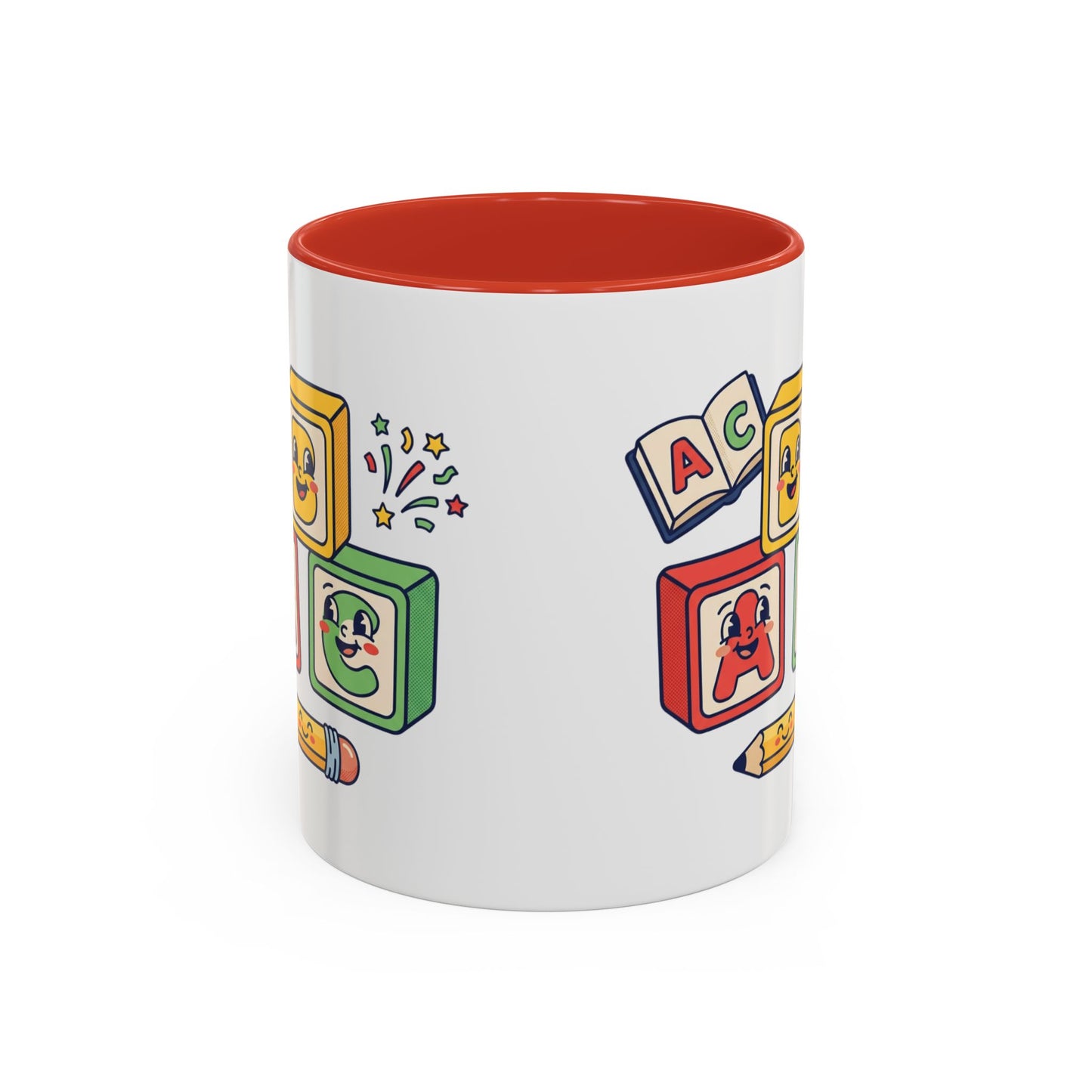 Alphabet Blocks Coffee Mug — Cute Retro ABC Kids Teacher Gift (11/15oz)