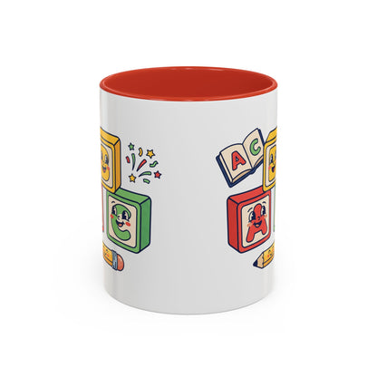 Alphabet Blocks Coffee Mug — Cute Retro ABC Kids Teacher Gift (11/15oz)
