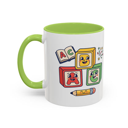 Alphabet Blocks Coffee Mug — Cute Retro ABC Kids Teacher Gift (11/15oz)