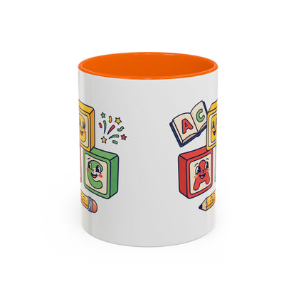 Alphabet Blocks Coffee Mug — Cute Retro ABC Kids Teacher Gift (11/15oz)